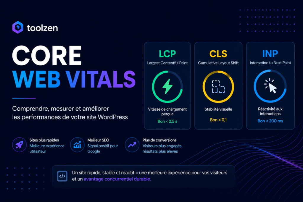 Core Web Vitals : guide complet sur le LCP, CLS et INP